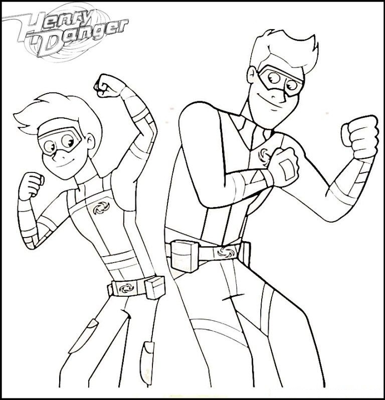 Captain Man And Henry Hart Coloring Page - Free Printable Coloring Pages  for Kids