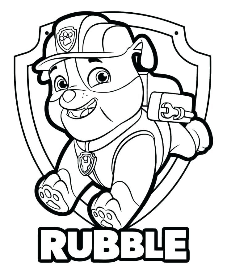 Rubble Paw Patrol Coloring Page - youngandtae.com | Paw patrol coloring  pages, Paw patrol coloring, Rubble paw patrol