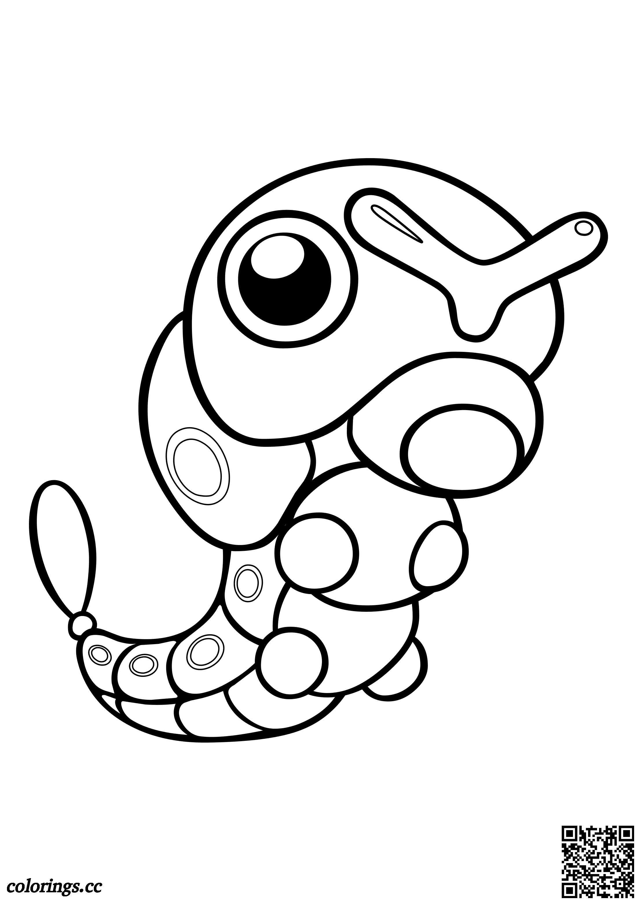 010 - Caterpie coloring pages, Pokemon coloring pages - Colorings.cc