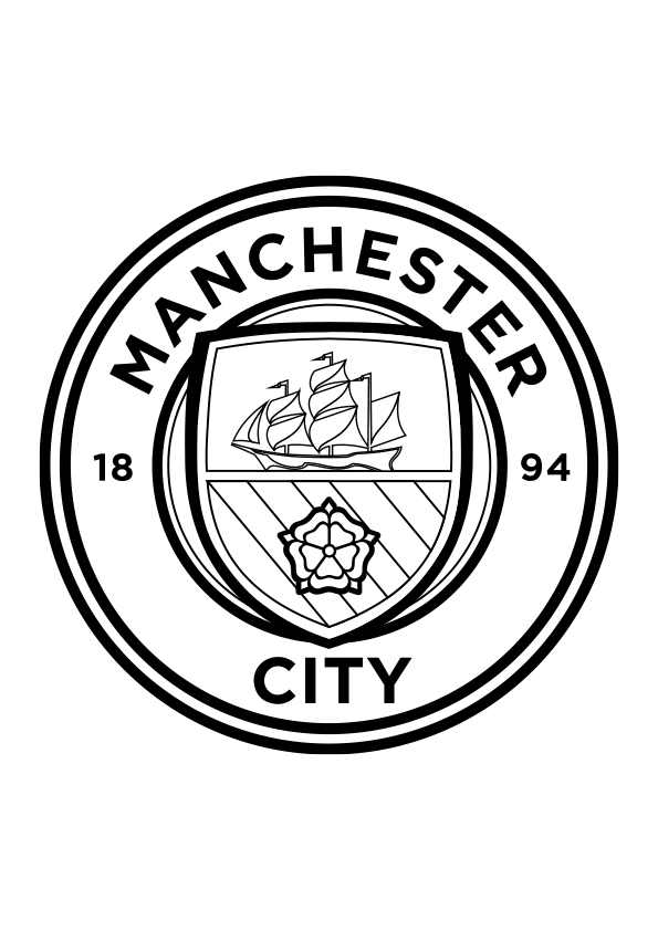 Manchester City Football Team Logo Coloring Page