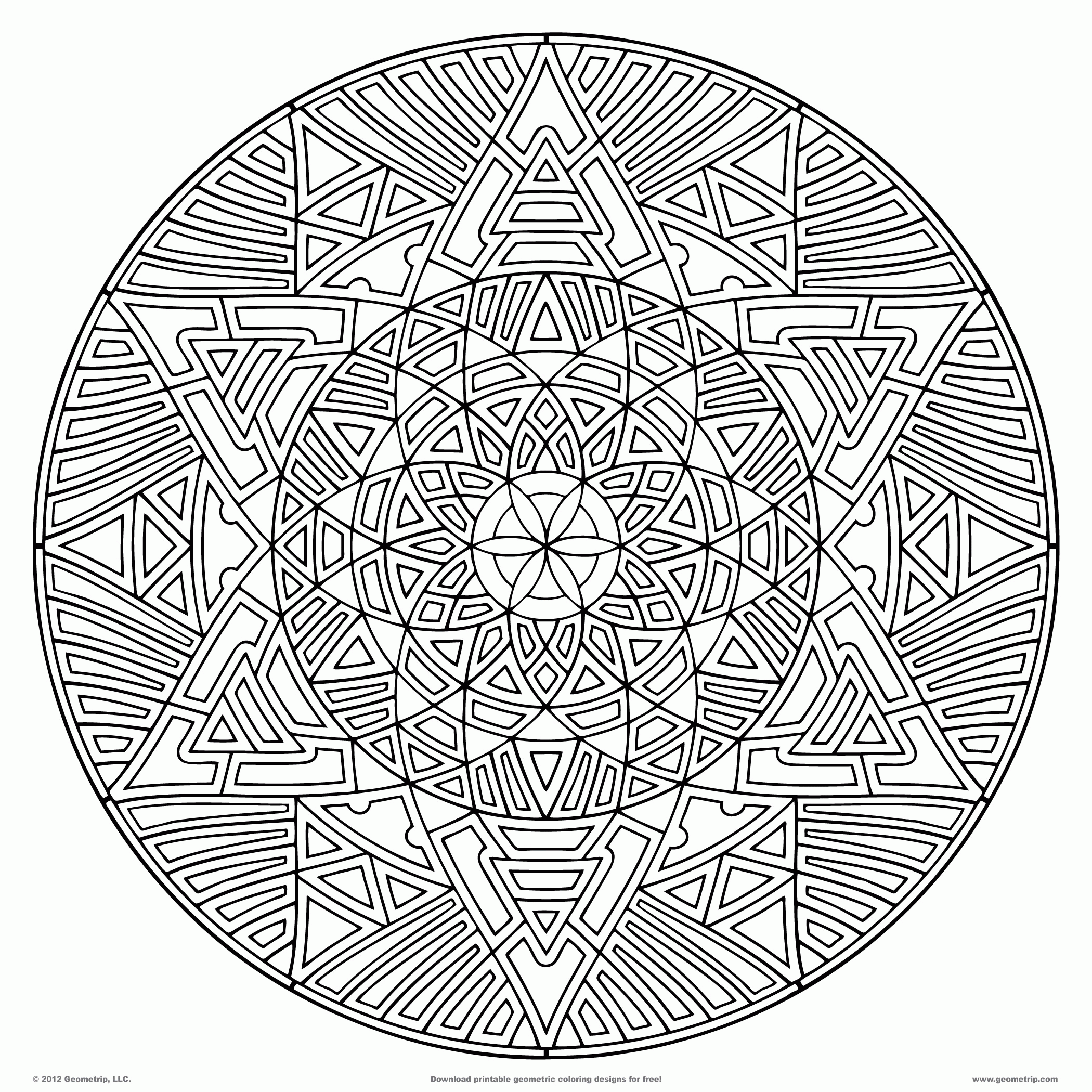 Geometric Shapes Coloring Pages #19 Geometric Pattern Coloring