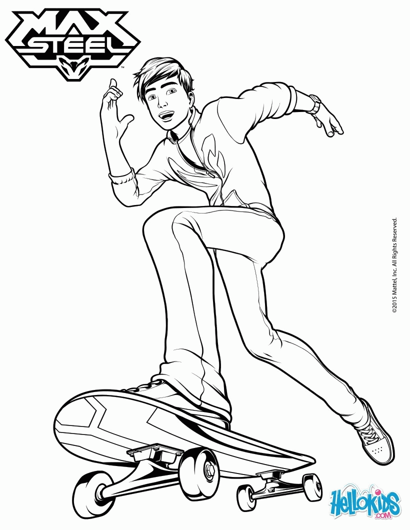Skateboarding Coloring Pages - Coloring Home