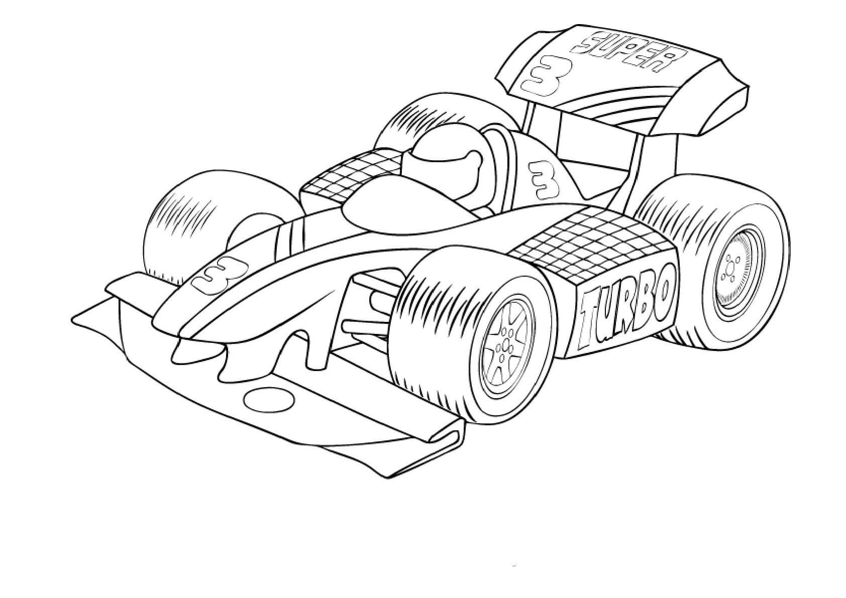 Coloring page No.1085 - Vehicles Car Formula 1