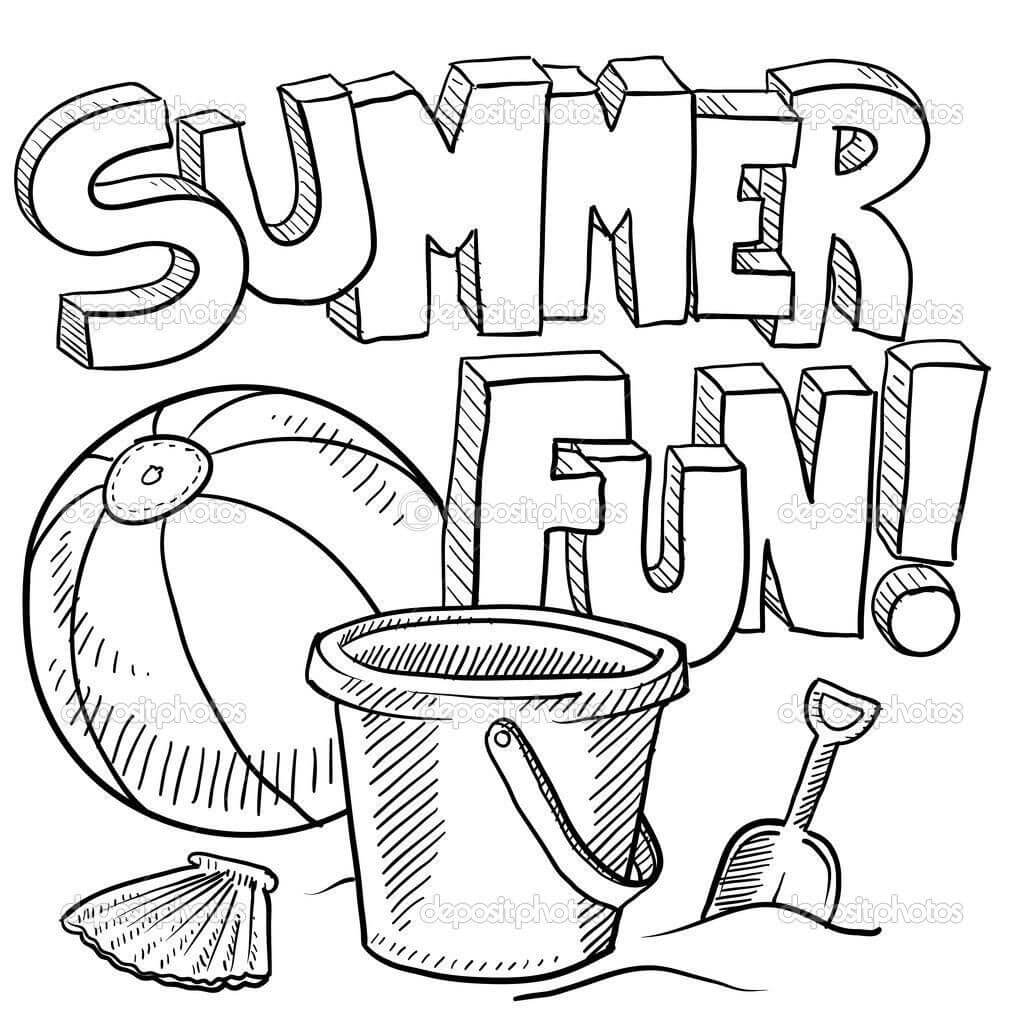 Summer fun Coloring Page - Free Printable Coloring Pages for Kids