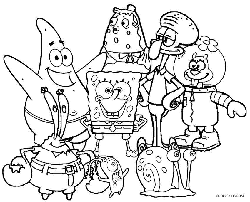 Printable Coloring Pages Spongebob - Coloring Page