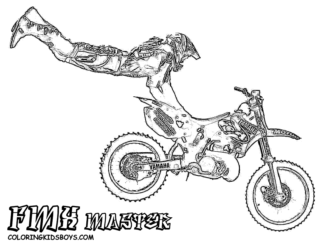 Motocross coloring pages to download and print for free