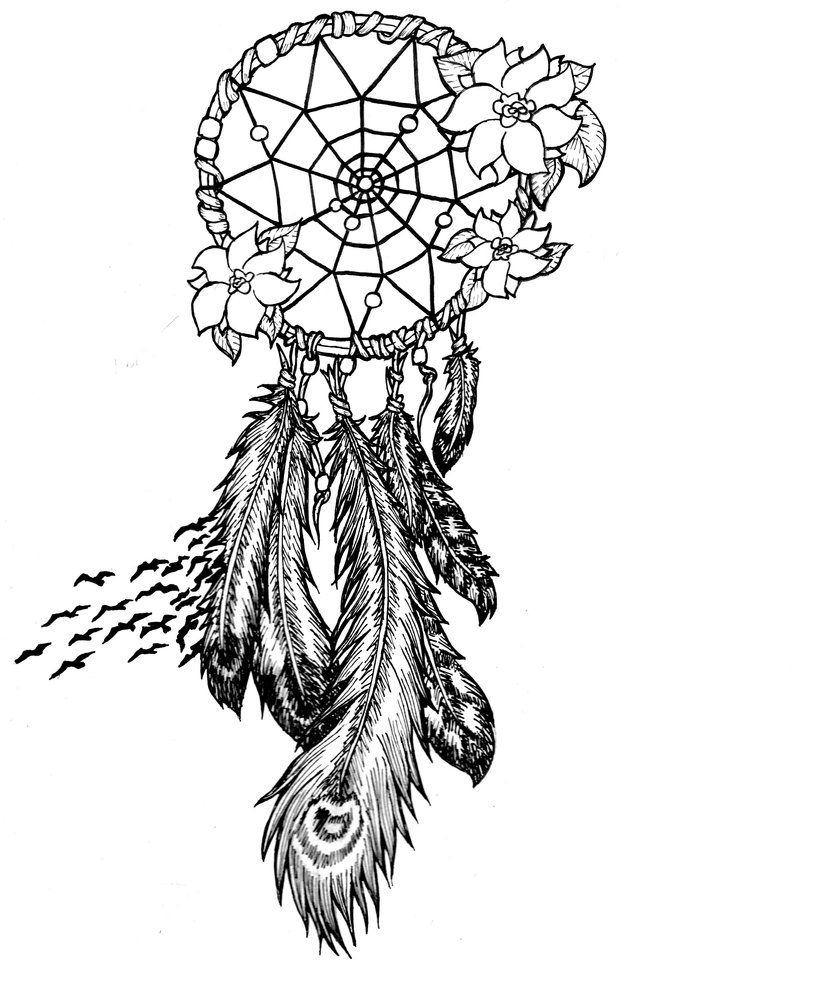 Dream Catcher Coloring Pages Coloring Home