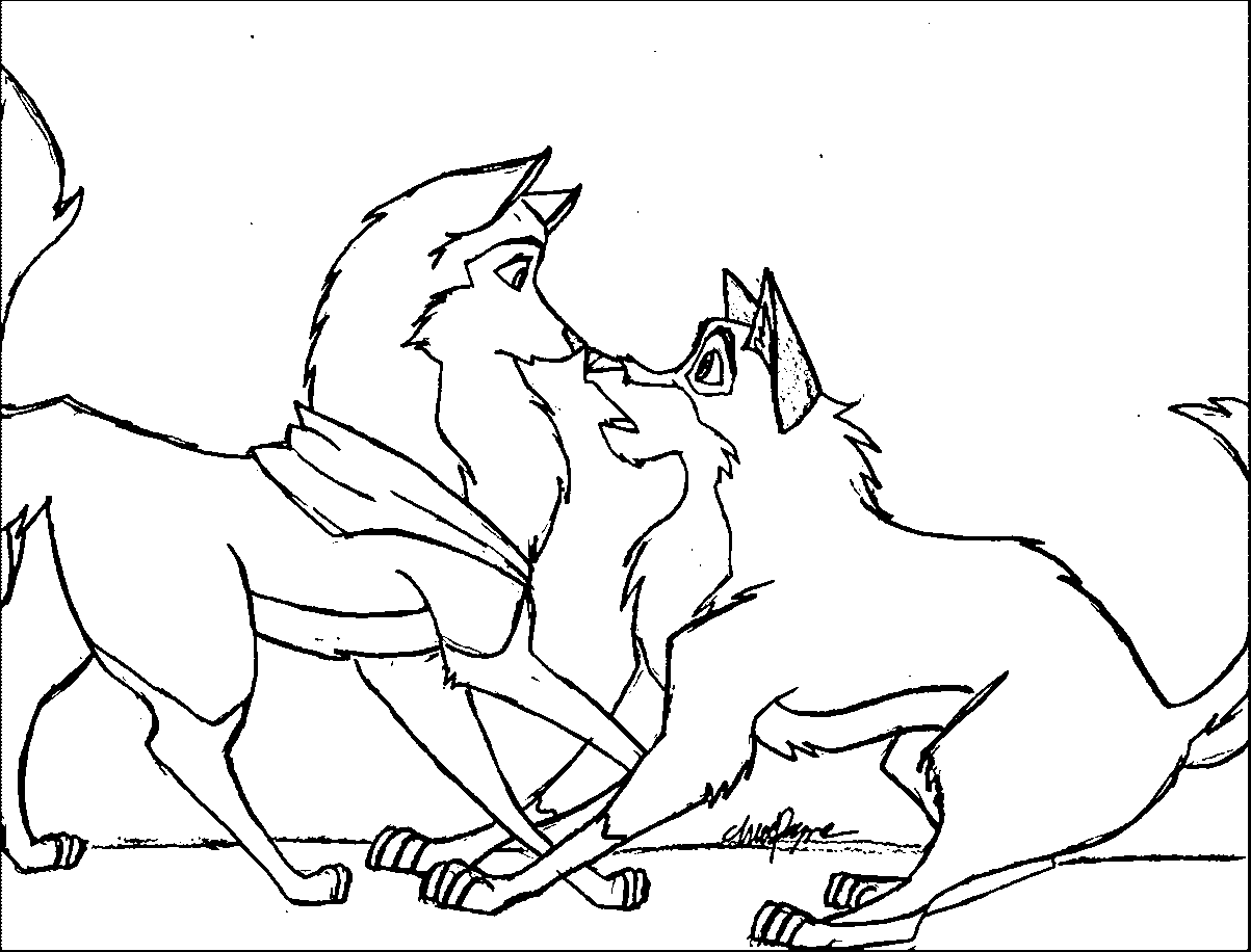 Oh Balto Wolf Coloring Page | Wecoloringpage