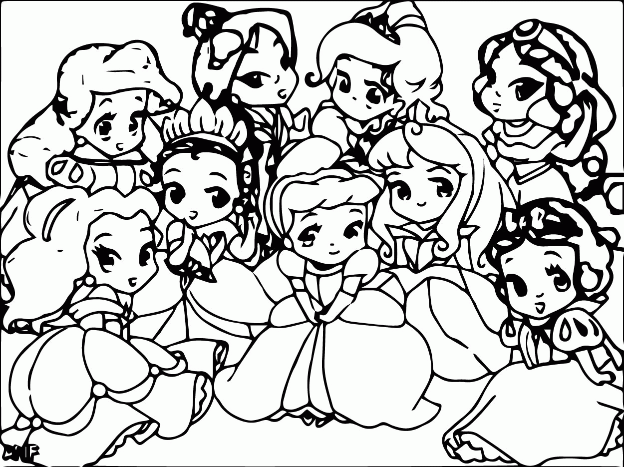 Disney Baby Princess Coloring Pages   Coloring Home
