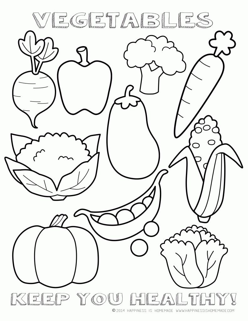 Free Printable Fruits And Vegetables Coloring Pages - High Quality ...