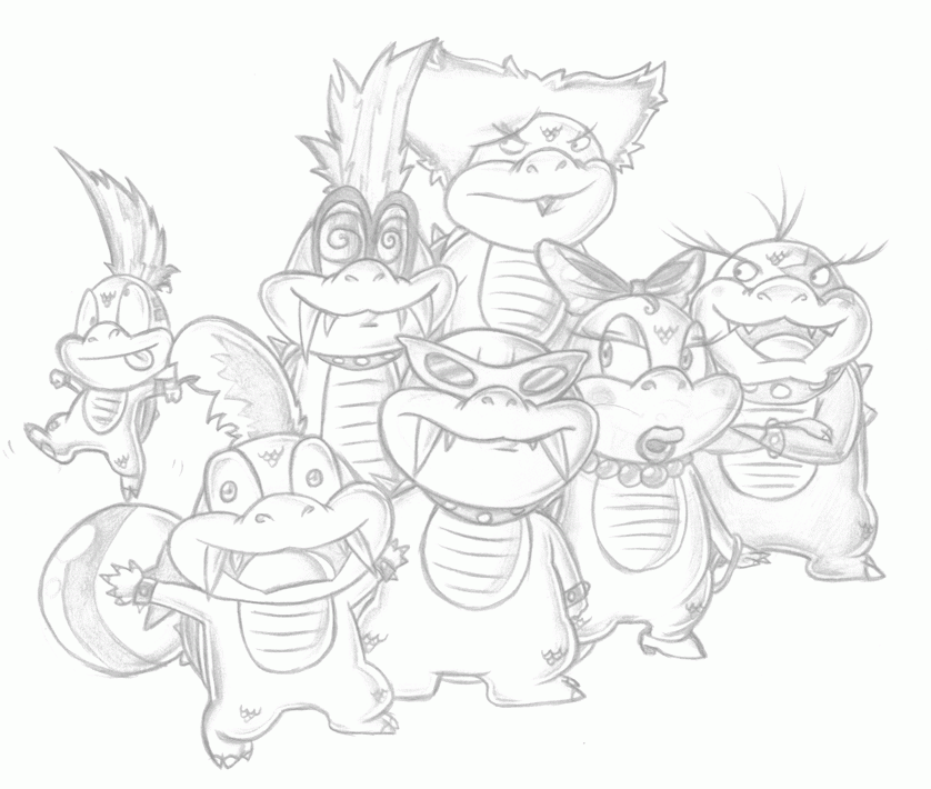 Koopalings Larry Coloring Pages Coloring Pages