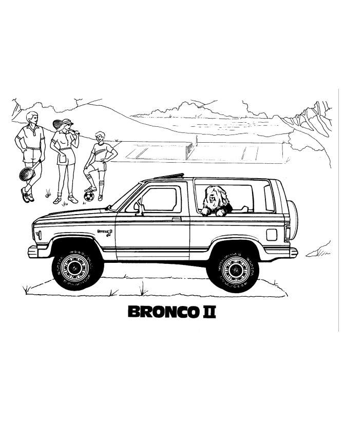 Bronco Coloring Page - Coloring Home
