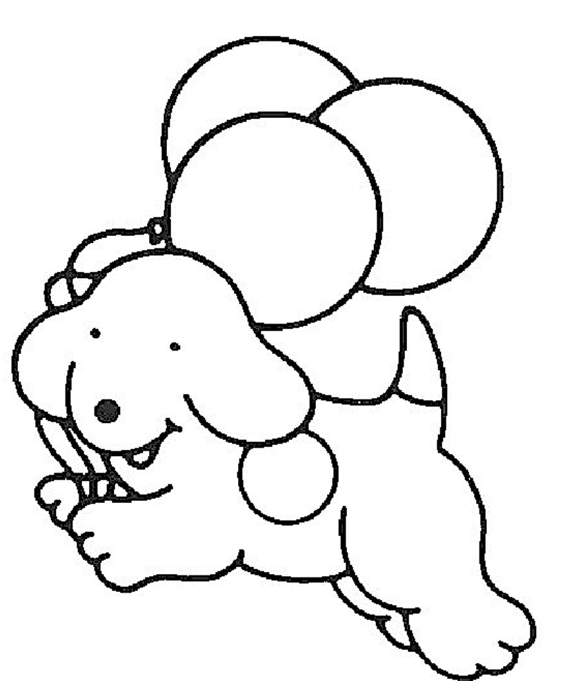 Easy Dog Coloring Pages Kids | Animal Coloring pages of ...