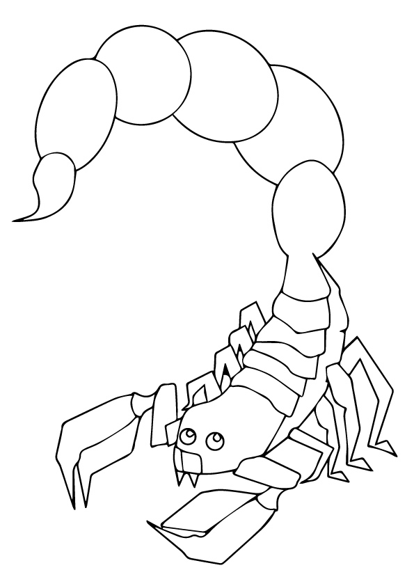 DeathStalker Scorpion Coloring Page - Free Printable Coloring Pages for Kids