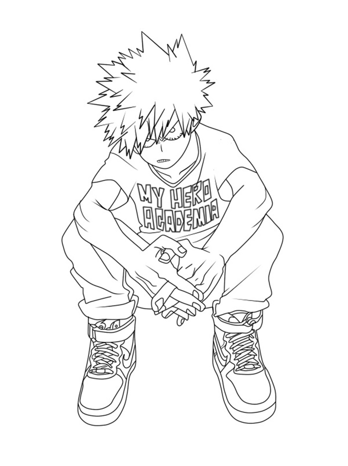 Bakugou Coloring Pages Coloring Home