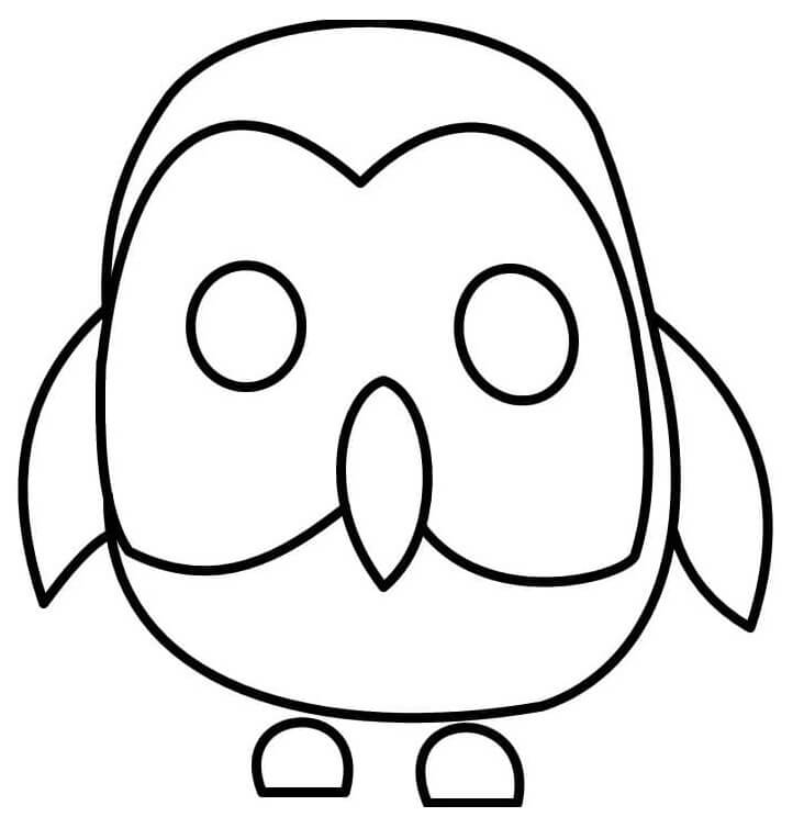 Owl Adopt Me Coloring Page - Free Printable Coloring Pages for Kids