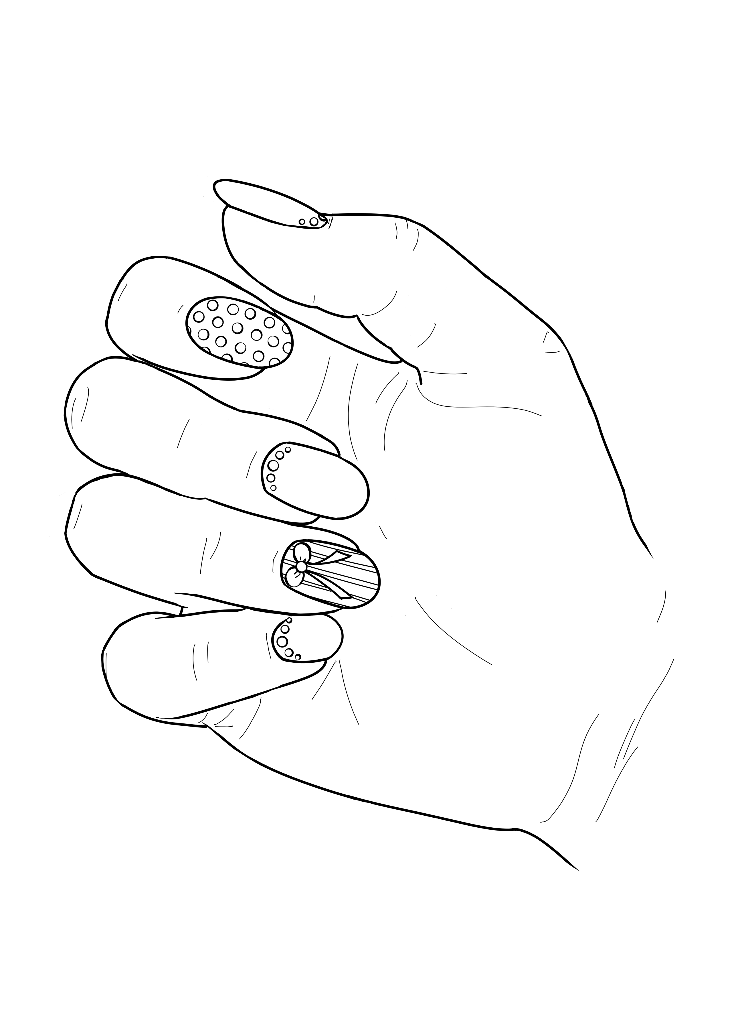 Nails Coloring Pages - Coloring Home