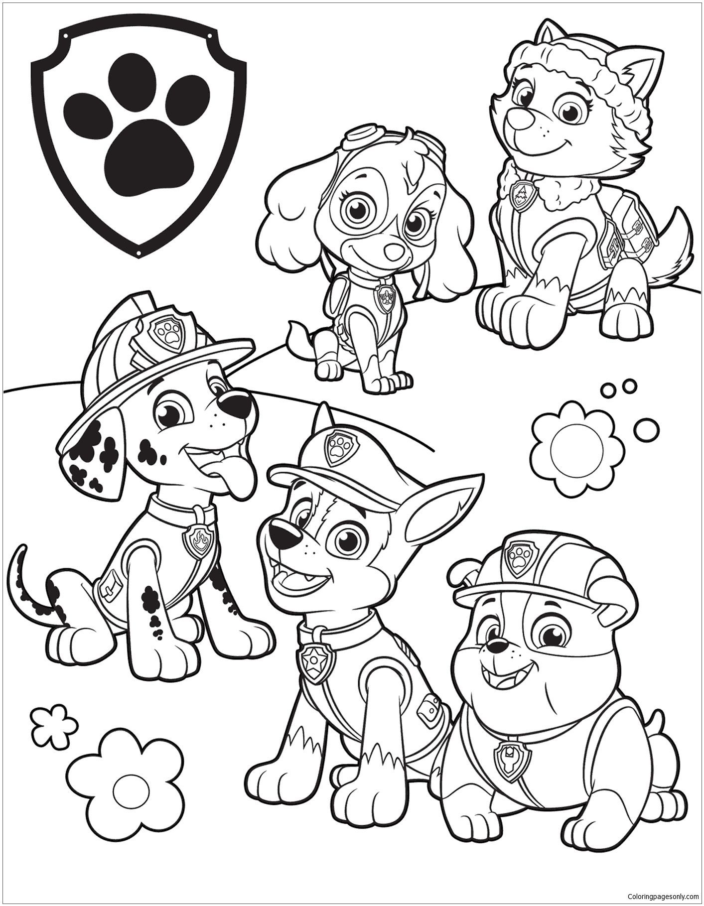 Paw Patrol Coloring Page Pages Incredible Kids – Dialogueeurope