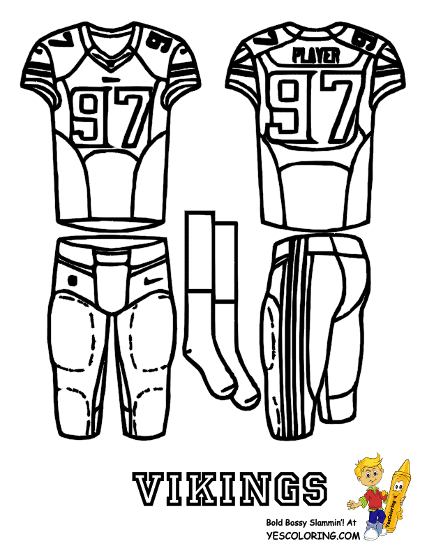 Big Play NFC Football Uniform Coloring Page | Free | NFL Sports