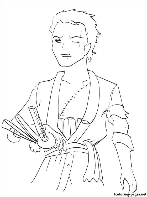 Zoro Coloring Pages - Coloring Home