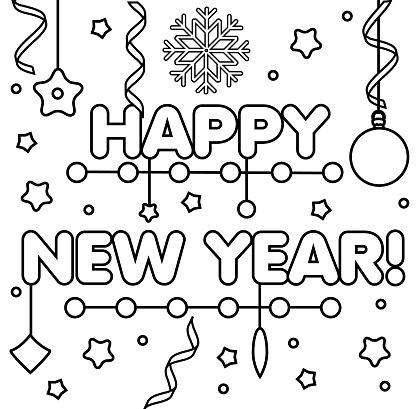 happy new year 2023 coloring page Happy new year 2020 printable –
coloring page