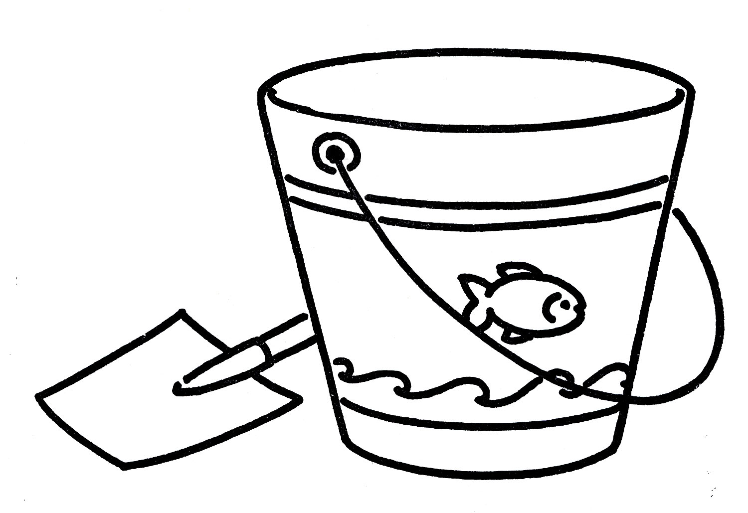 Beach Bucket Black And White Pictures - ClipArt Best