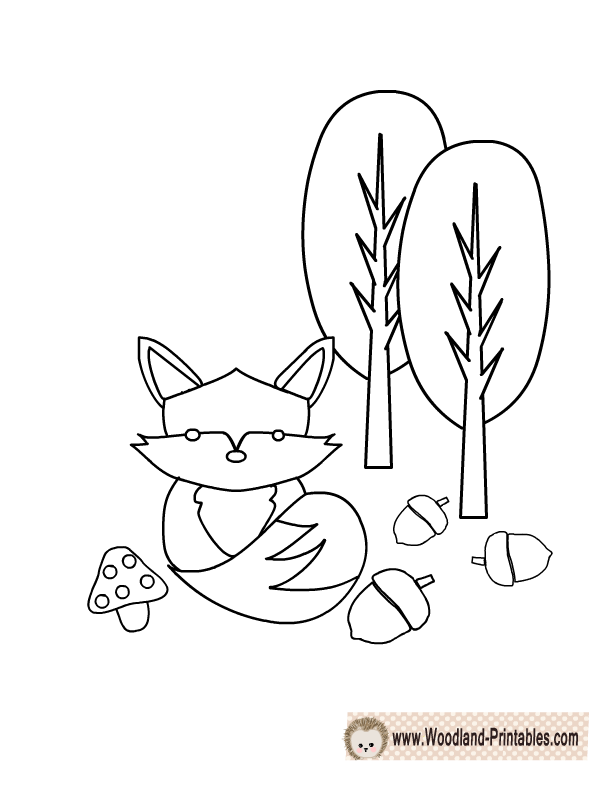 Free Printable Woodland Animals Coloring Pages Coloring Home