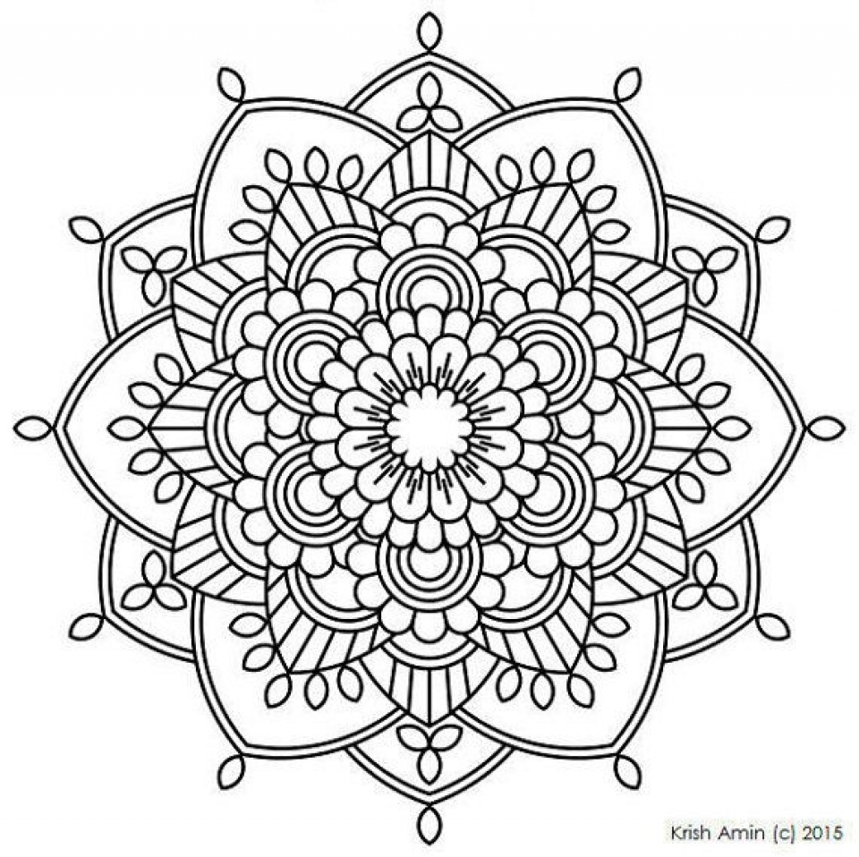Flower Mandala Coloring Page Coloring Home