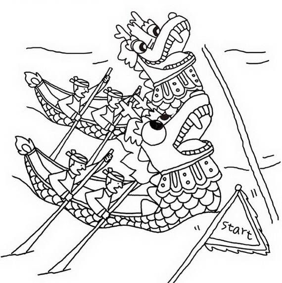 Chinese Dragon Boat Festival Coloring Pages - family holiday.net ...