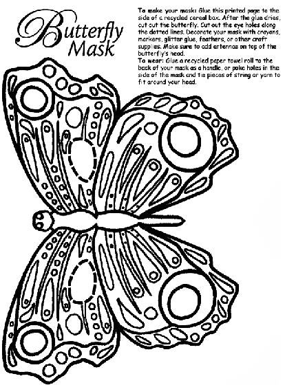Butterfly Mask Coloring Page | crayola.com