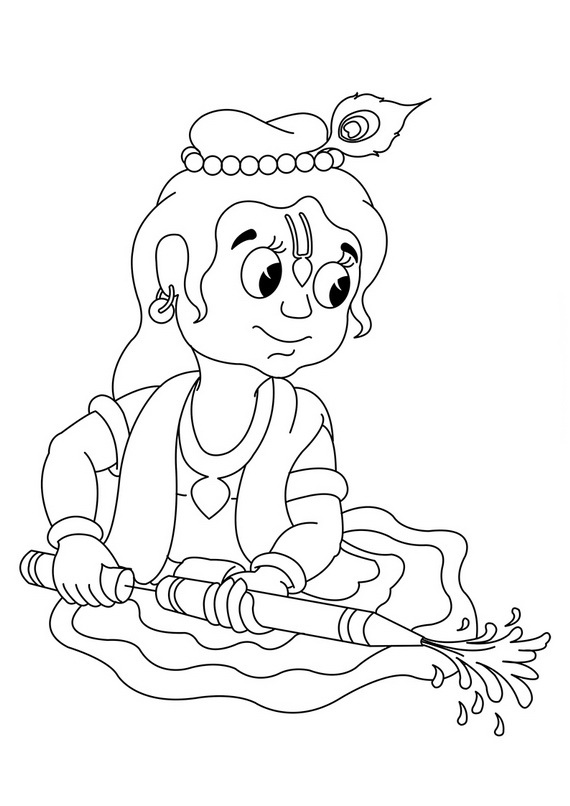 Shri Krishna Janmashtami Coloring Printable Pages For Kids ...