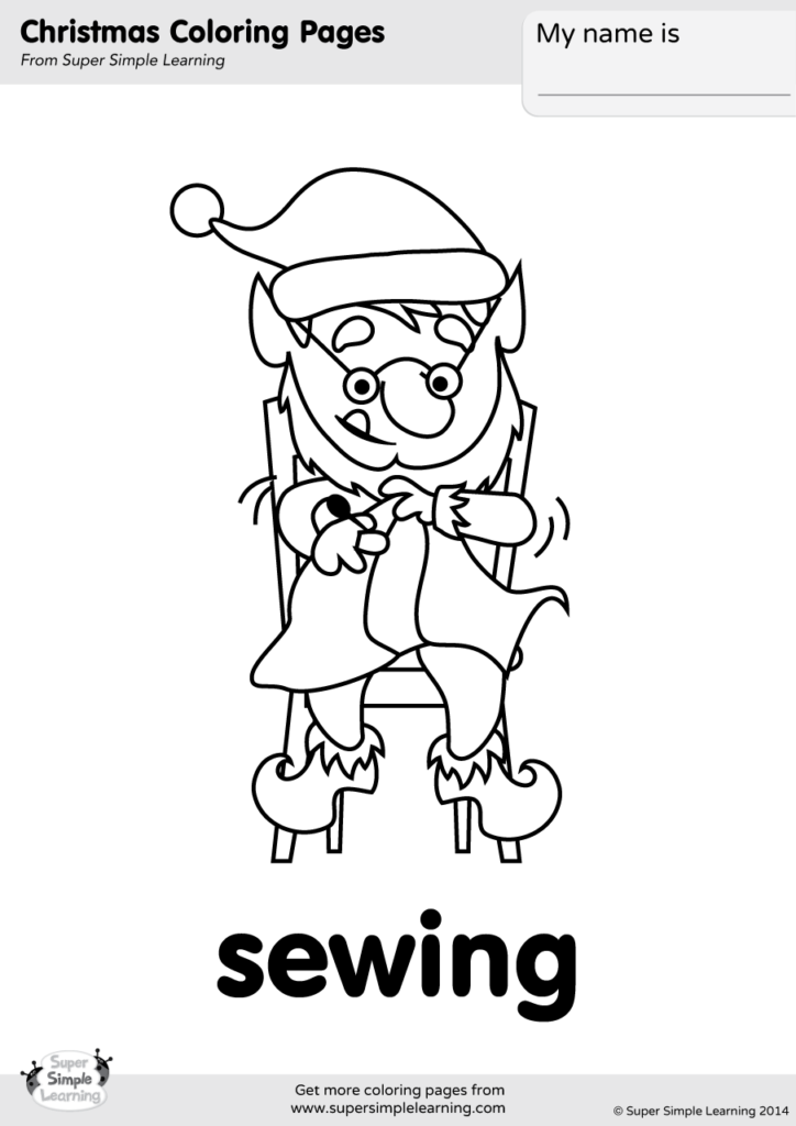 Sewing Coloring Page - Super Simple