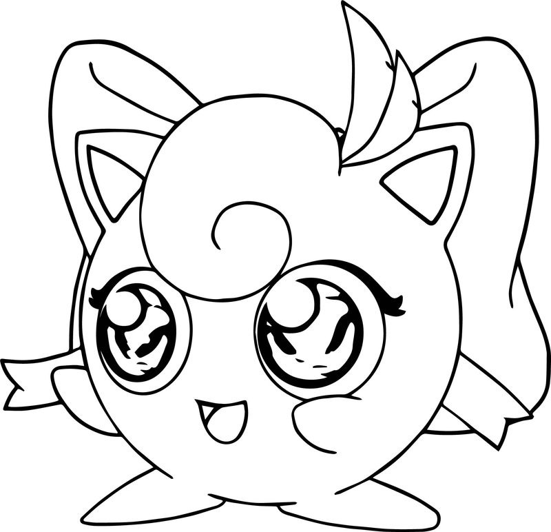 Cute Jigglypuff Coloring Page - Animalse Wallpaper