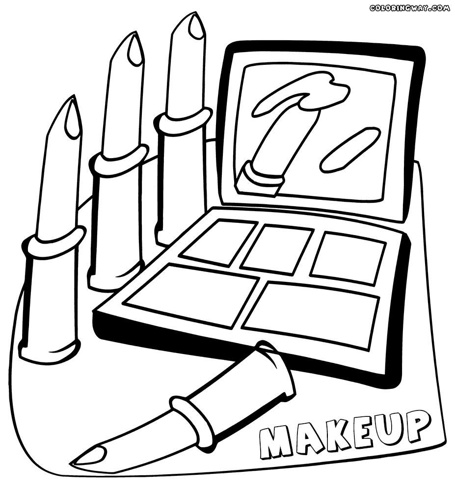 Makeup Coloring Pages - Coloring Home