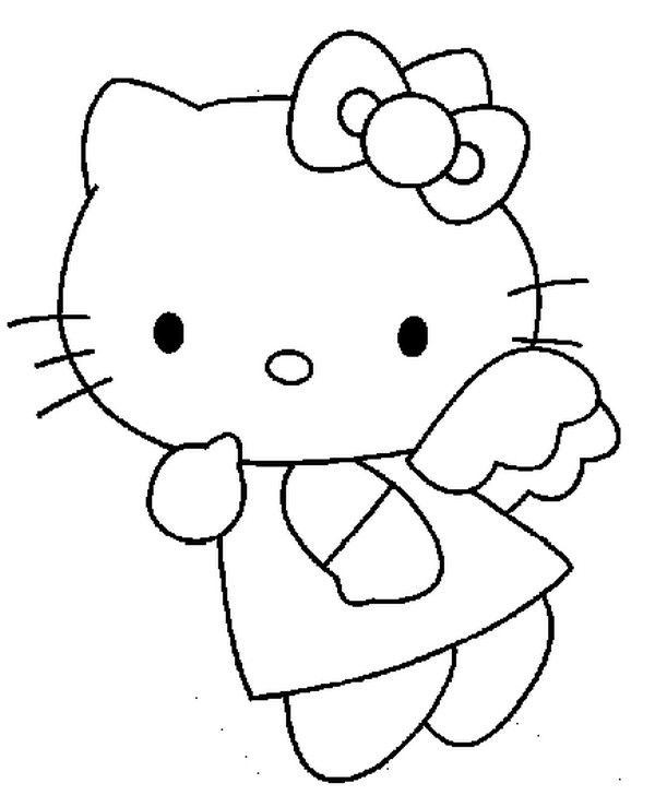 Hello Kitty angel | Hello kitty coloring, Hello kitty ...