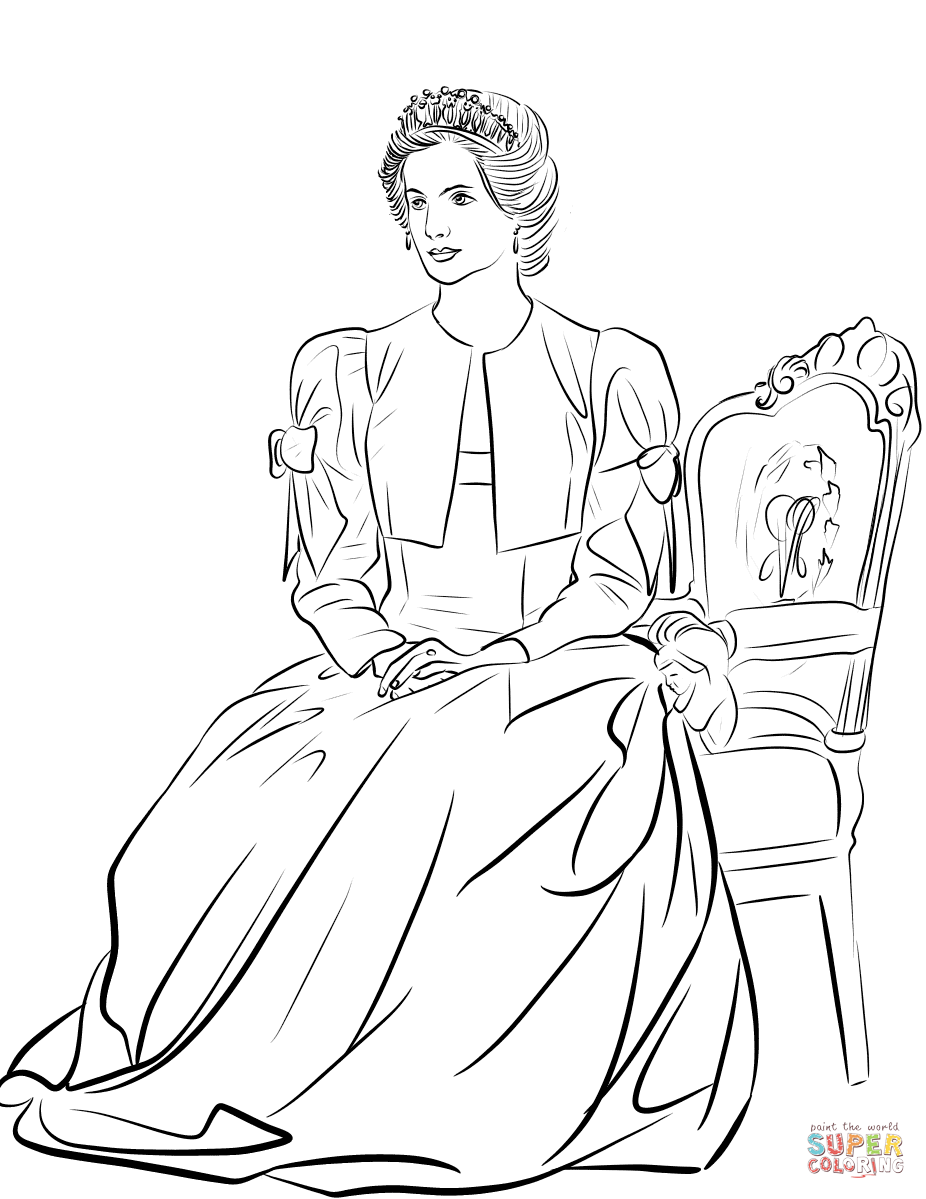 Princess Diana coloring page | Free Printable Coloring Pages