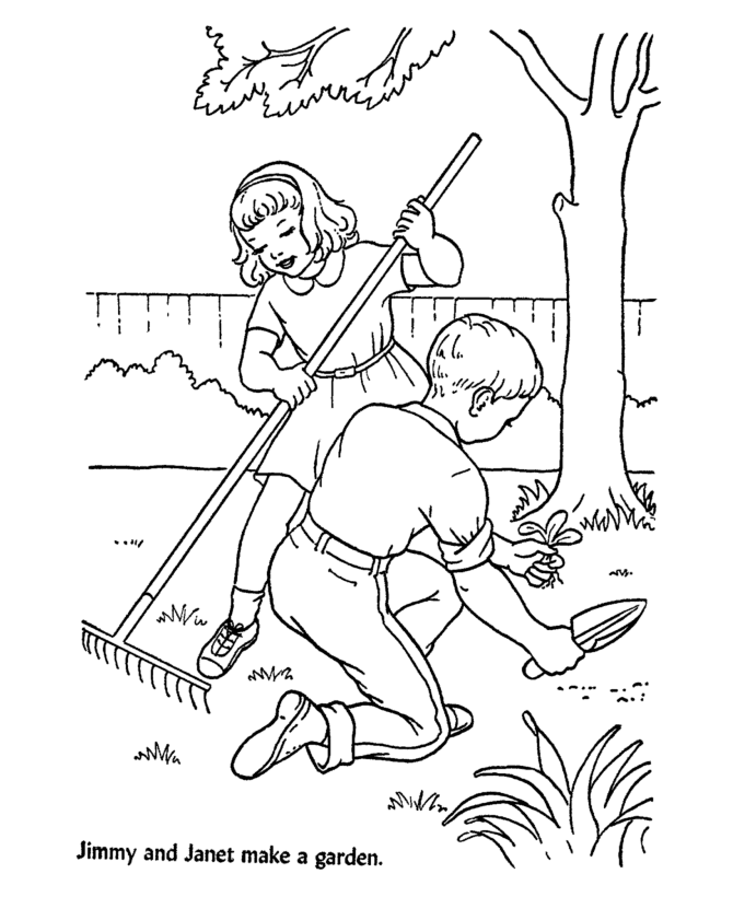 gardening student Colouring Pages