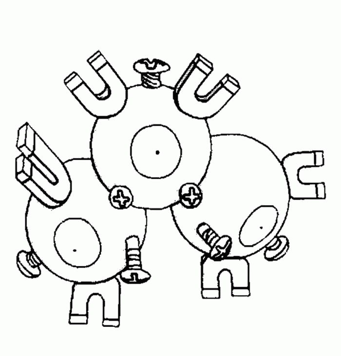 pokemon magneton Colouring Pages