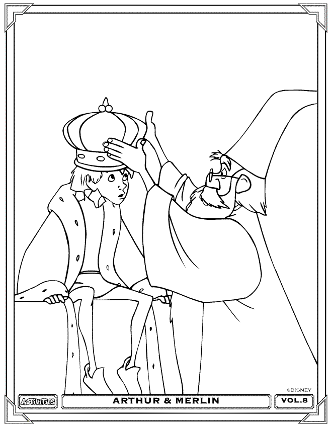 The Sword in the Stone Coloring Pages