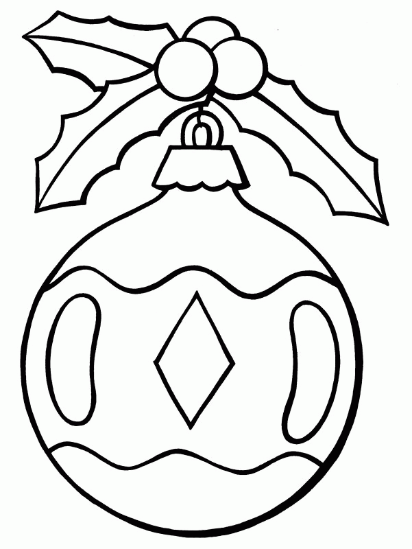 Christmas Ornament Coloring Sheet - Coloring Home