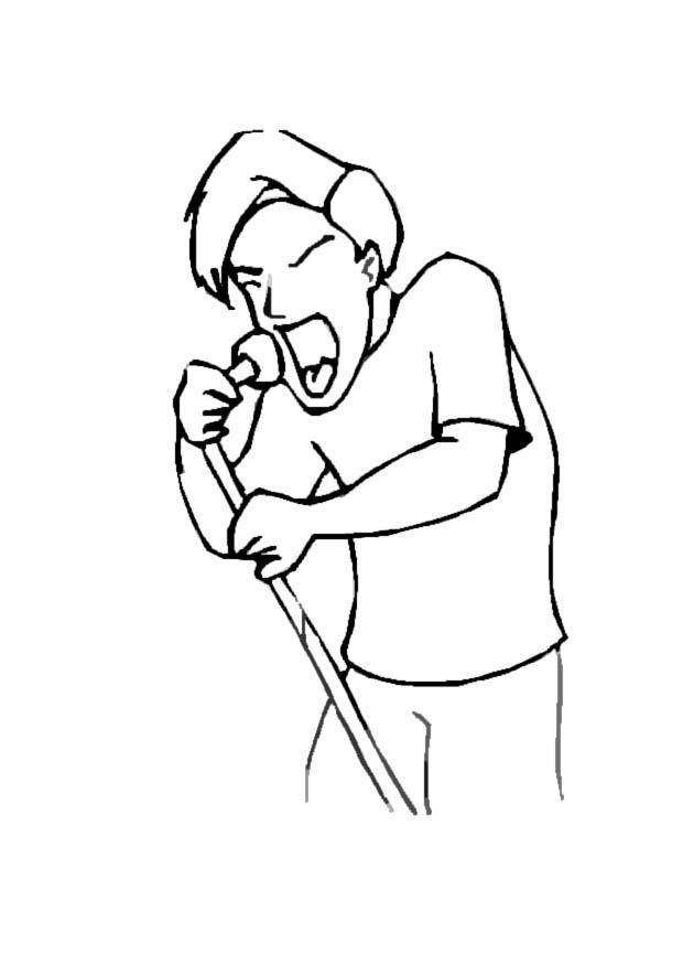 Coloring page male singer - img 10284.