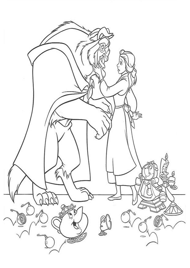 Coloring page Beauty and the Beast - img 20750.