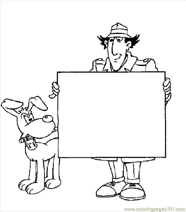 Coloring Pages Inspector Gadget 009 (Cartoons > Others) - free 