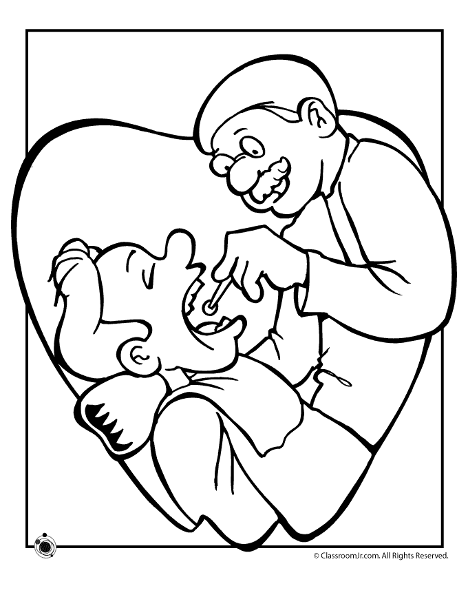 Dentist Coloring Pages For Kids 366 | Free Printable Coloring Pages