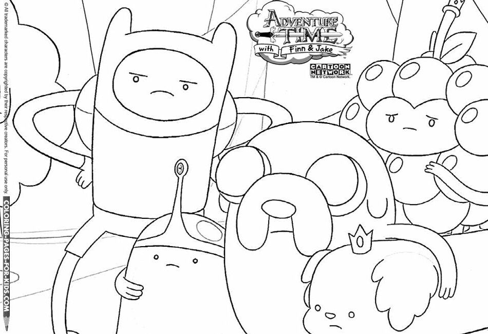 Adventure Time » Раскраски для детей. Распечатать детские 