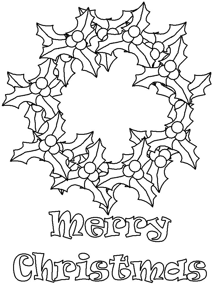 Wreath2 Christmas Coloring Pages & Coloring Book
