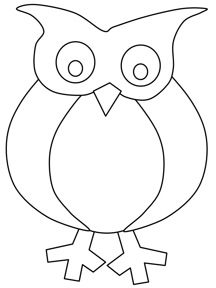 Printable Birds Owl1 Animals Coloring Pages - Coloringpagebook.com