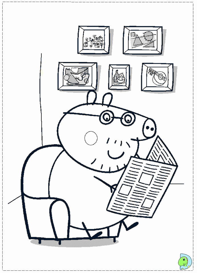 peppa pig coloring page dinokids
