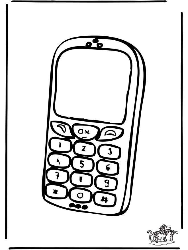 Cell Phone Coloring Page Coloring Home