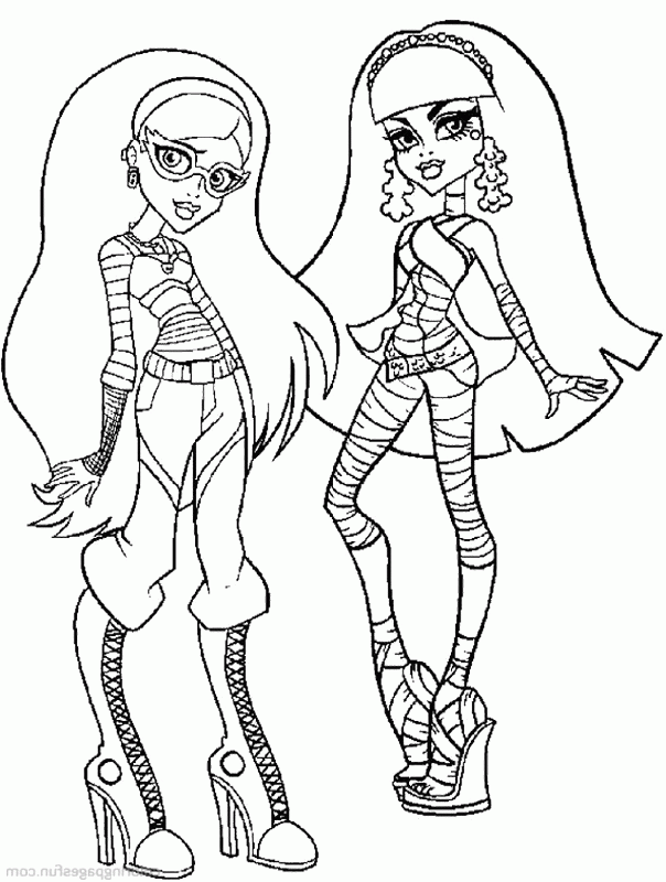 Cleo De Nile And Friends Coloring Pages - Monster High Coloring 